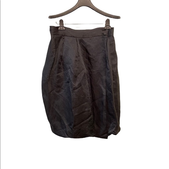 Alexander McQueen Silk Blend Pleat Puff Knee Length Bubble Skirt - Picture 6 of 7